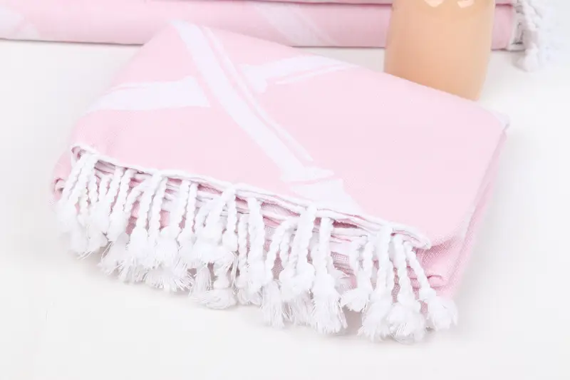 Bachelorette Party Gifts, 70x40 Cotton Bamboo Branch Patterned Towel, Personalized Gift For Him, Bulk Order Towel, Sand-free towel, Beach Towel Bulk - 6