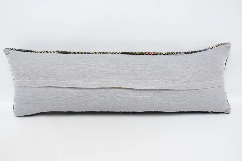 Boho Pillow Sham Cover, Kilim Pillow Cover, 12x36 Brown Cushion Cover, Pattern Throw Pillow, Vintage Kilim Throw Pillow, Cushion Cover - 6