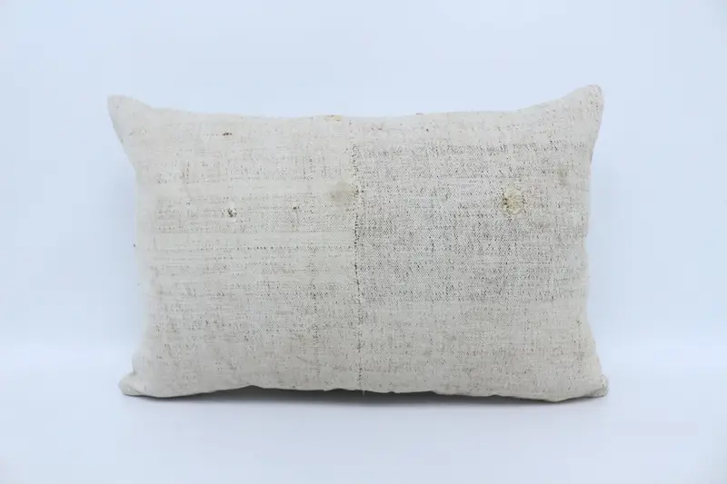 Vintage Kilim Pillow, Pillow Case, Kilim Pillow, Meditation Cushion Cover, Sofa Bolster Cushion, 16x24 White Pillow Case, Boho Pillow Sham Cover - 1