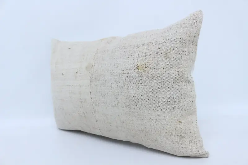 Vintage Kilim Pillow, Pillow Case, Kilim Pillow, Meditation Cushion Cover, Sofa Bolster Cushion, 16x24 White Pillow Case, Boho Pillow Sham Cover - 4