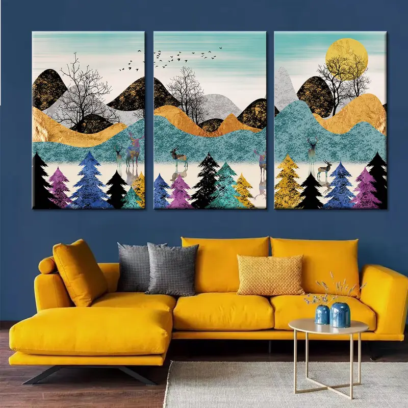 Abstract Landscape Wall Art, Landscape Canvas, Wall Art Canvas, Abstract Wall Art, Nature Wall Art, Forest Canvas, Mountain Wall Art, Canvas - 6