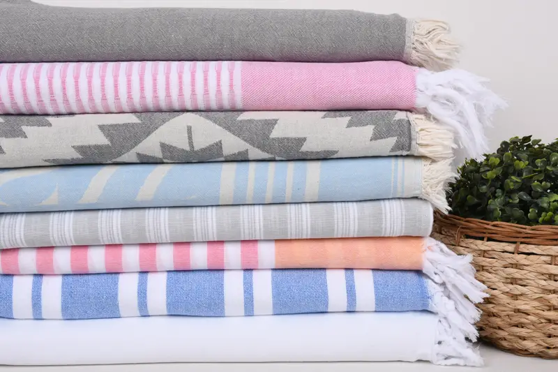 Bath towel, Christmas Gift, Gift For Her, Luxury towel, Fringed Turkish towel for poolside, Unique Wedding Gift, 70x40 Cotton Set of 8 Towel - 2