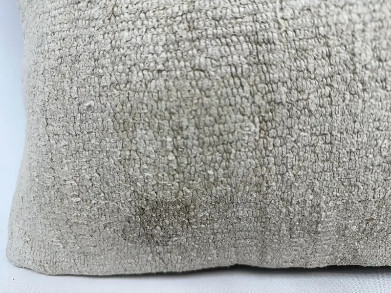 Authentic Pillow Case, Kilim Pillow, Turkish Pillow, Outdoor Patio Pillow Cover, Seat Pillow, Cushion Case, 12x20 Beige Pillow, Kilim Pillow Cover - 2