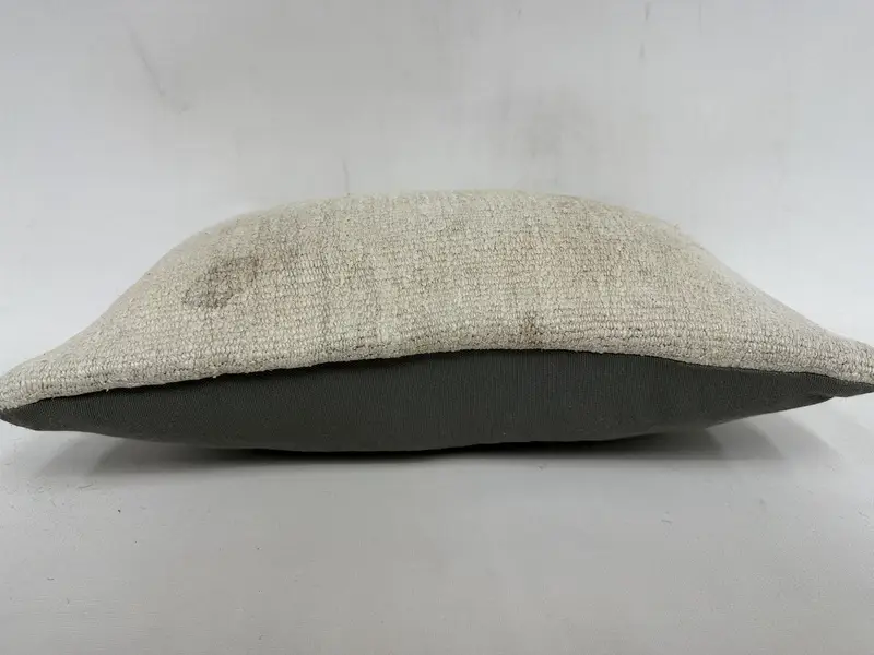 Authentic Pillow Case, Kilim Pillow, Turkish Pillow, Outdoor Patio Pillow Cover, Seat Pillow, Cushion Case, 12x20 Beige Pillow, Kilim Pillow Cover - 5