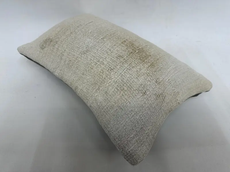 Authentic Pillow Case, Kilim Pillow, Turkish Pillow, Outdoor Patio Pillow Cover, Seat Pillow, Cushion Case, 12x20 Beige Pillow, Kilim Pillow Cover - 6