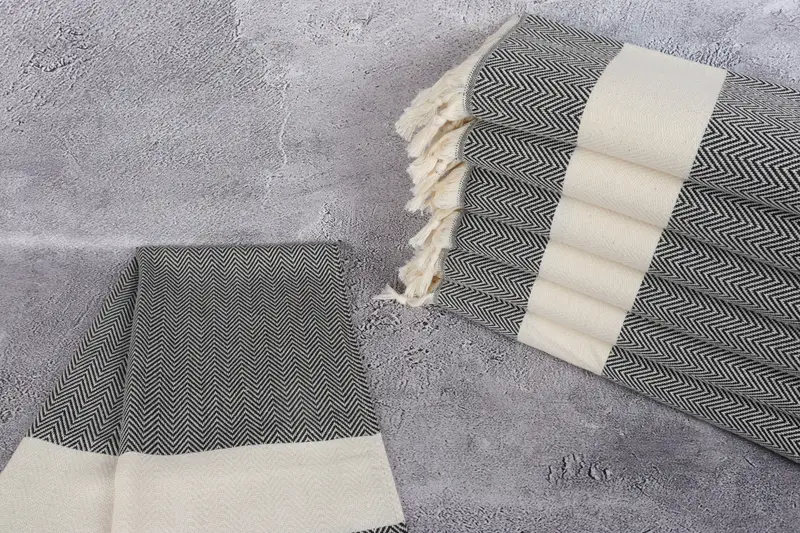Personalized Gifts, Handmade Gift, Personalized Gift, Personalized Turkish Towel, Turkish Towel Hand Towel, 36x18 Cotton Herringbone Towel - 2