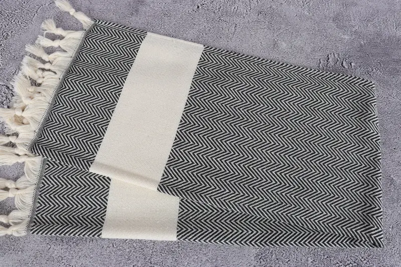 Personalized Gifts, Handmade Gift, Personalized Gift, Personalized Turkish Towel, Turkish Towel Hand Towel, 36x18 Cotton Herringbone Towel - 6
