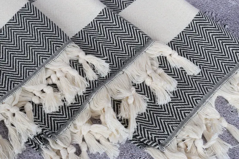 Personalized Gifts, Handmade Gift, Personalized Gift, Personalized Turkish Towel, Turkish Towel Hand Towel, 36x18 Cotton Herringbone Towel - 5