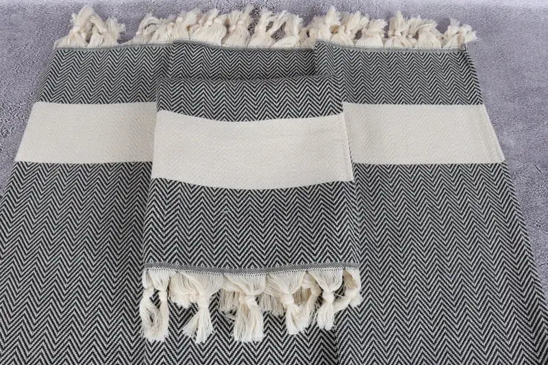 Personalized Gifts, Handmade Gift, Personalized Gift, Personalized Turkish Towel, Turkish Towel Hand Towel, 36x18 Cotton Herringbone Towel - 4