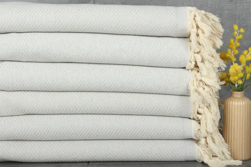 84x68 Cotton Zig zag Towel, Bridal Shower Gift, Woven Throw Blanket, Personalized Home Gift Wedding, Shower Curtain, Personalized Gifts, Summer Gift - 1
