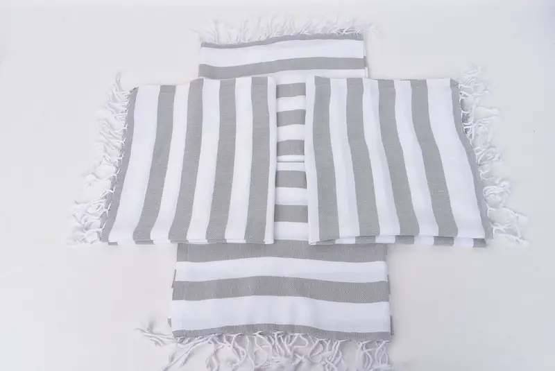Gift Boxes Tea Towels, Spa Towel, Beach Theme Wedding Gift, Monogrammed Hand Towel, Bathroom Towels, Monogram Hand Towel, 44x20 Cotton Striped Towel - 6