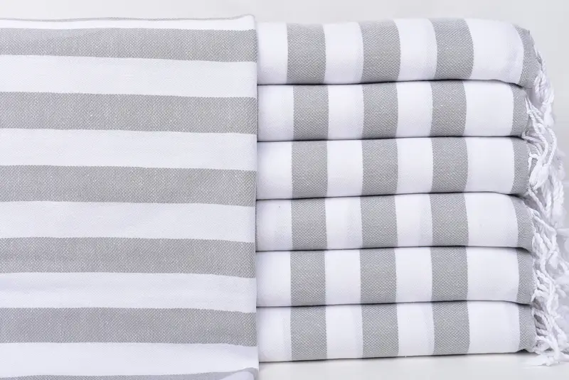 Gift Boxes Tea Towels, Spa Towel, Beach Theme Wedding Gift, Monogrammed Hand Towel, Bathroom Towels, Monogram Hand Towel, 44x20 Cotton Striped Towel - 1