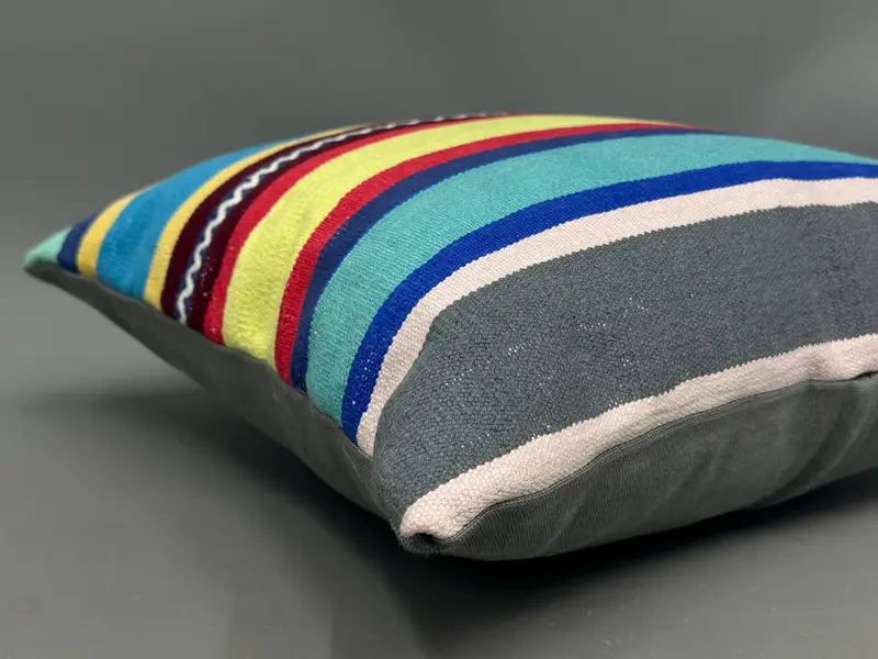 Bohemian Cushion Cushion Case, Pillow Cover, Gift Pillow, Ikat Cushion, Kilim Pillow Cover, Turkish Kilim Pillow, 20x20 Green Cushion - 6