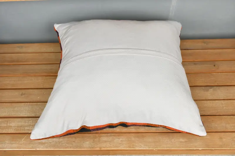 20x20 Orangenkissenabdeckung, türkisches Kissen, orientalische Kissenbedeckung, Sitzkissenbedeckung, Kilimkissenschein, Kissenabdeckung, Kissen für Sofa - 5