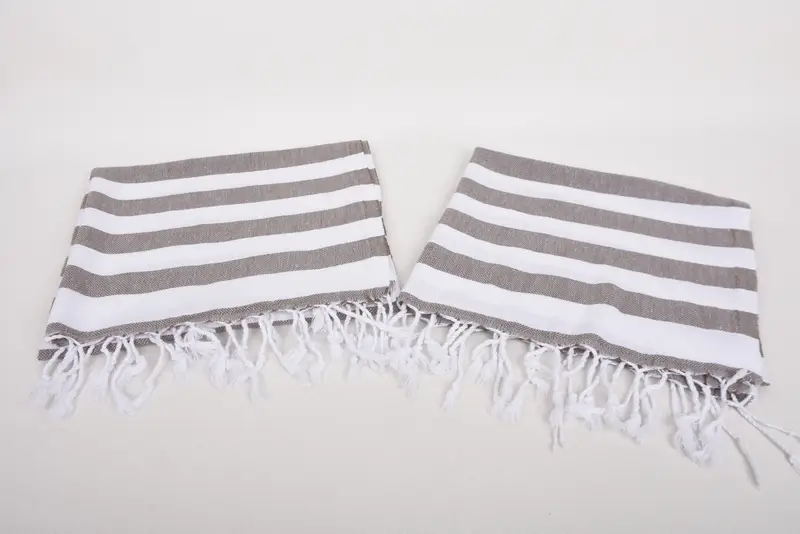 Monogram Kitchen Towel, Custom Hand Towel, Bathroom Towels, 44x20 Cotton Striped Towel, Bridal Shower Favors, Grandma Gift, Custom Wedding Gifts - 6