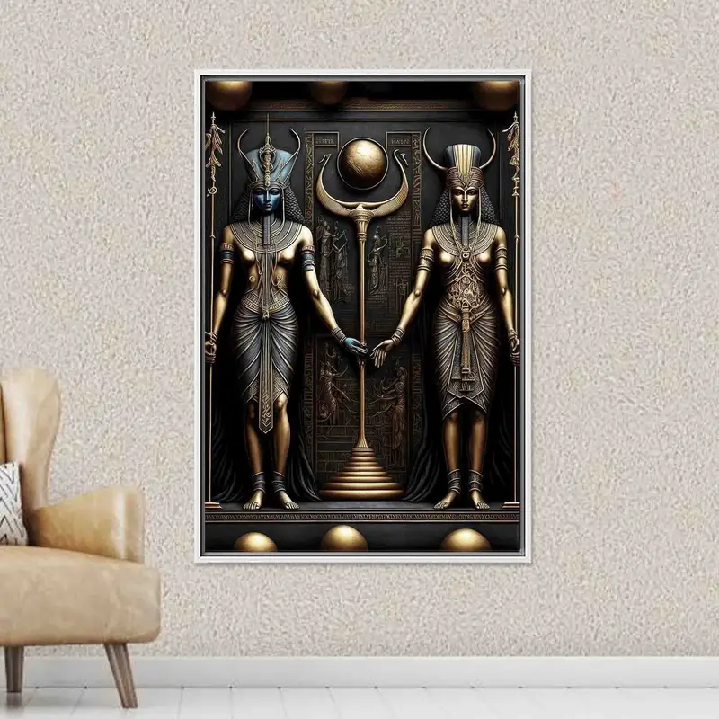 Kutsal Anubis Kanvas Tablo: Eski Mısır Kanvas Tablo