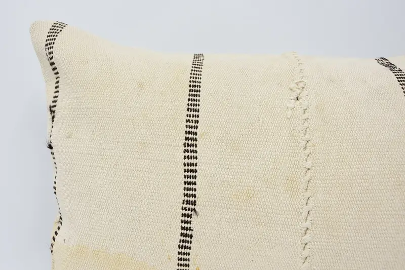 Cushion Case, Kilim Pillow Cover, Outdoor Throw Pillow Cover, Kilim Cushion Sham, Boho Throw Cushion Case, 16x24 Beige Pillow, Turkish Pillow - 2