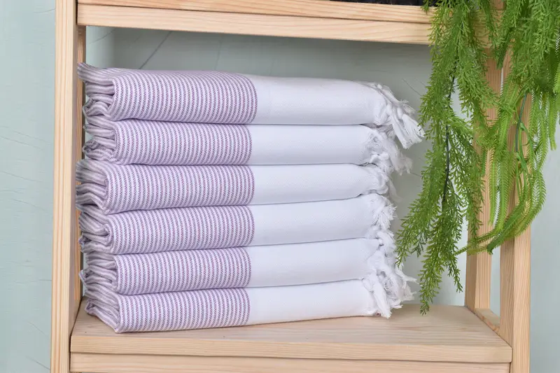 Lightweight Turkish towel, Travel towel, 70x40 Cotton Striped Towel, Bridal Party Gifts, Custom Gift, Gym Towel, Beach Towel Personalized - 2