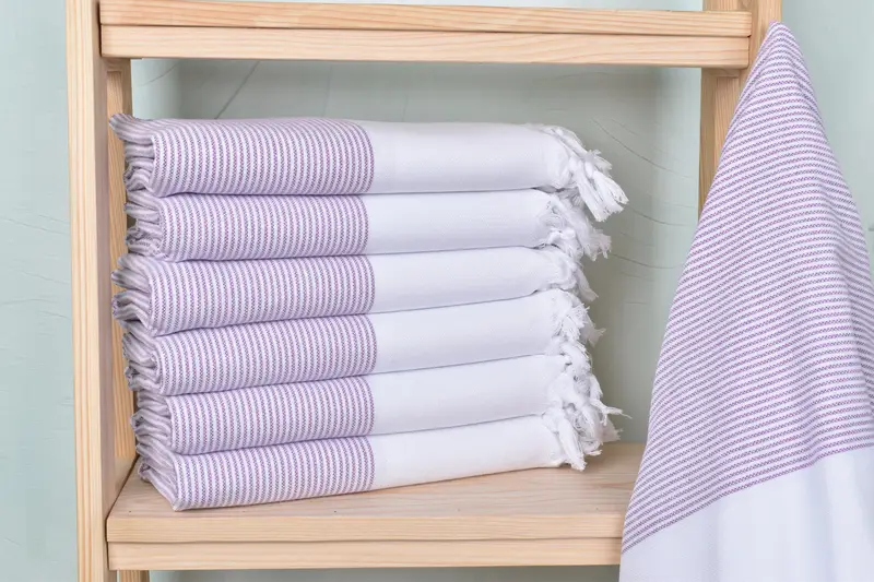 Lightweight Turkish towel, Travel towel, 70x40 Cotton Striped Towel, Bridal Party Gifts, Custom Gift, Gym Towel, Beach Towel Personalized - 1