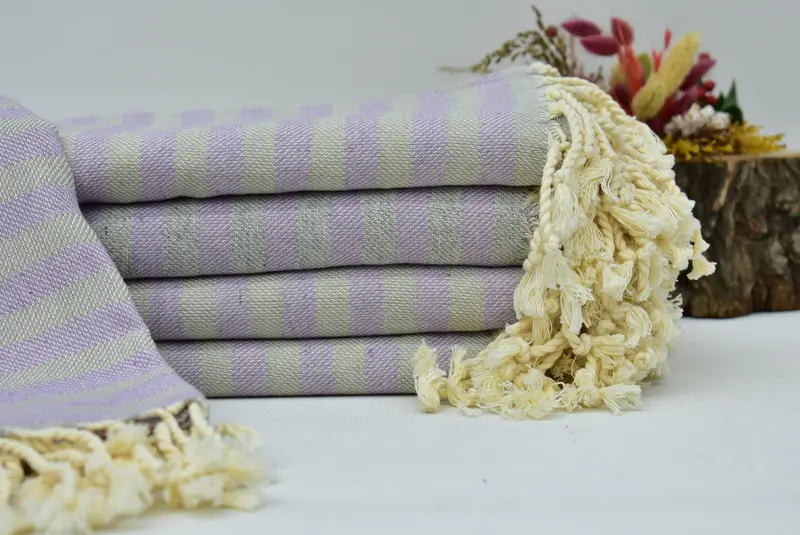 Custom Gifts, Large Turkish Towel, Holiday Towel, Gift For Him, Home Decor Gifts, Luxury Turkish peshtemal beach towel, 70x36 Cotton Striped Towel - 2