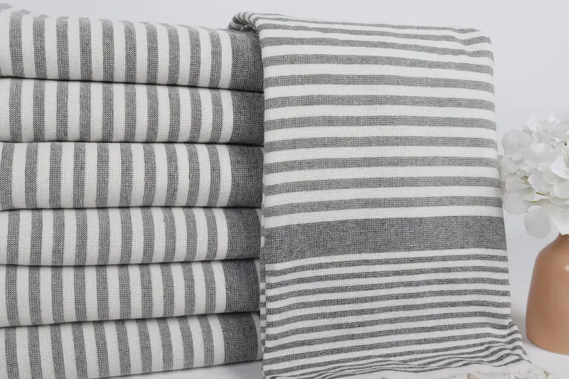 Gym Towel, Gift For Him, Absorbent Turkish towel, 68x40 Cotton Striped Terry Towel, Valentines Gift, Personalized Beach Towel, Guest Towel - 2
