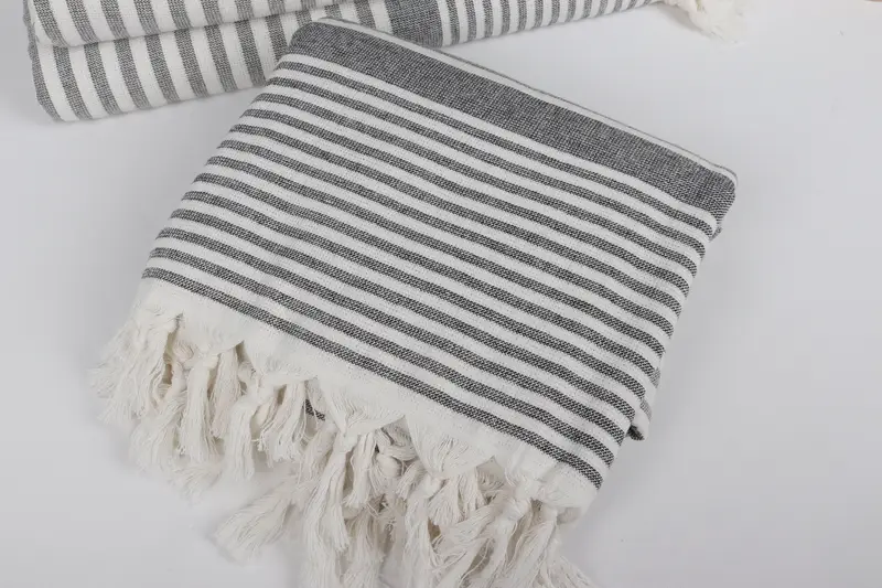 Gym Towel, Gift For Him, Absorbent Turkish towel, 68x40 Cotton Striped Terry Towel, Valentines Gift, Personalized Beach Towel, Guest Towel - 5