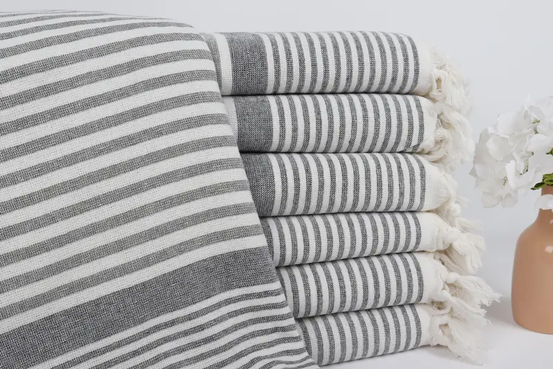 Gym Towel, Gift For Him, Absorbent Turkish towel, 68x40 Cotton Striped Terry Towel, Valentines Gift, Personalized Beach Towel, Guest Towel - 1