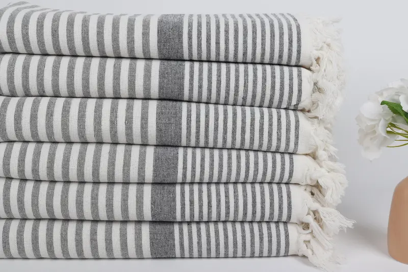Gym Towel, Gift For Him, Absorbent Turkish towel, 68x40 Cotton Striped Terry Towel, Valentines Gift, Personalized Beach Towel, Guest Towel - 3