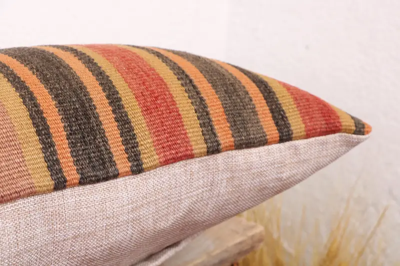 Antique Pillows, Kilim Pillow, Authentic Pillow Cover, Handmade Kilim Cushion, 12x36 Green Pillow Cover, Bench Cushion Case, Pillow - 6