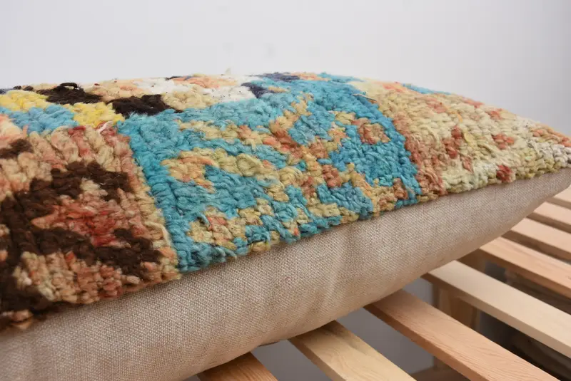 Cozy Throw Pillow Sham, Ethnical Kilim Rug Pillow, Pillow for Sofa, Indoor Pillow Case, Pillow for Couch, 16x48 Orange Cushion Cover, Pillow Cover - 7