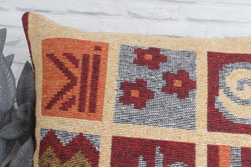 28x28 Beige Pillow Case, Office Chair Pillow Sham, Throw Kilim Pillow, Neutral Pillow Case, Boho Pillow, Cushion Cover, Kilim Pillow - 2