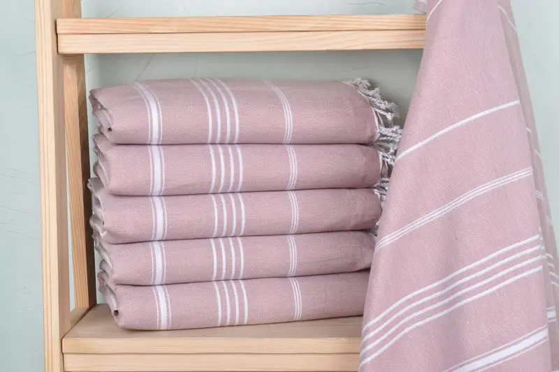 70x40 Cotton Striped Towel, Thin towel, Hammam towel, Bridal Shower Gift, Luxury Turkish beach towel for summer vacation, Boyfriend Christmas Gift - 2