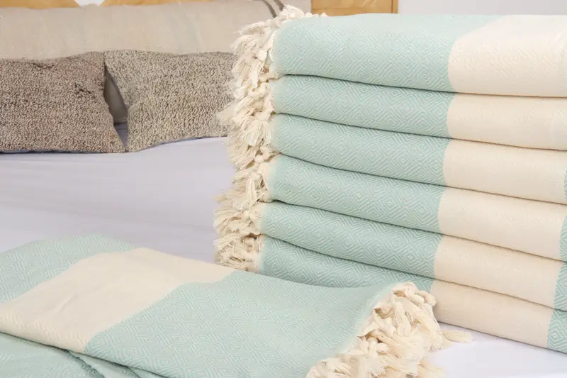 96x80 Cotton Diamond Towel, Xmas Gifts, Christmas Tablecloth, Monogram Blanket, Tablecloth, Decorative Blanket, Turkish Towel Beach Blanket - 3