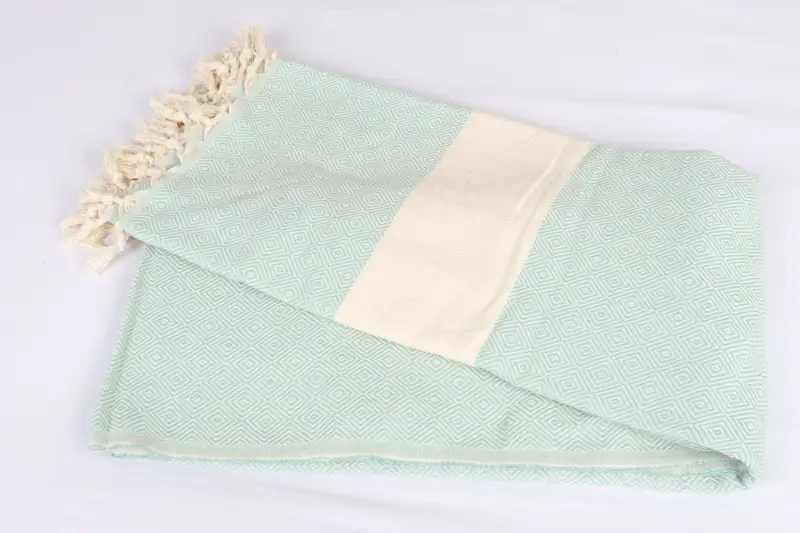 96x80 Cotton Diamond Towel, Xmas Gifts, Christmas Tablecloth, Monogram Blanket, Tablecloth, Decorative Blanket, Turkish Towel Beach Blanket - 6