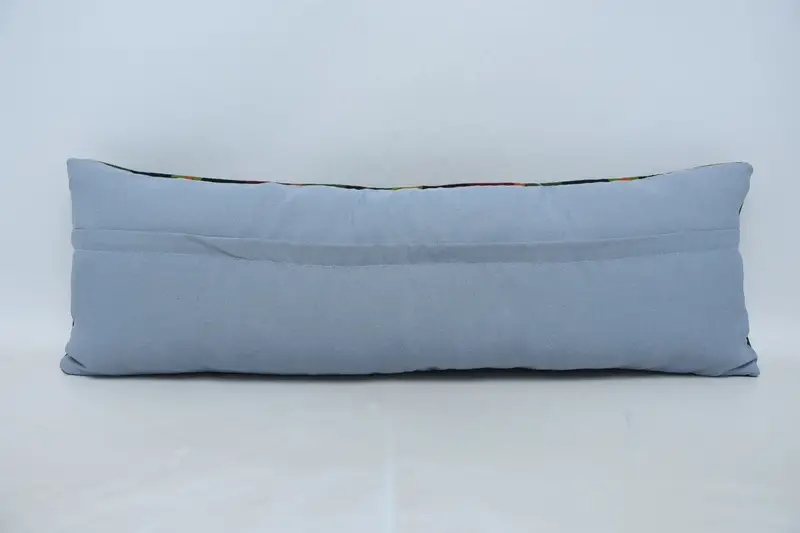 Colorful Cushion Case, 12x36 Green Pillow Cover, Pillow Cover, Handmade Kilim Cushion, Turkish Kilim Pillow, Gift Pillow, Tribal Pillow Cover - 6