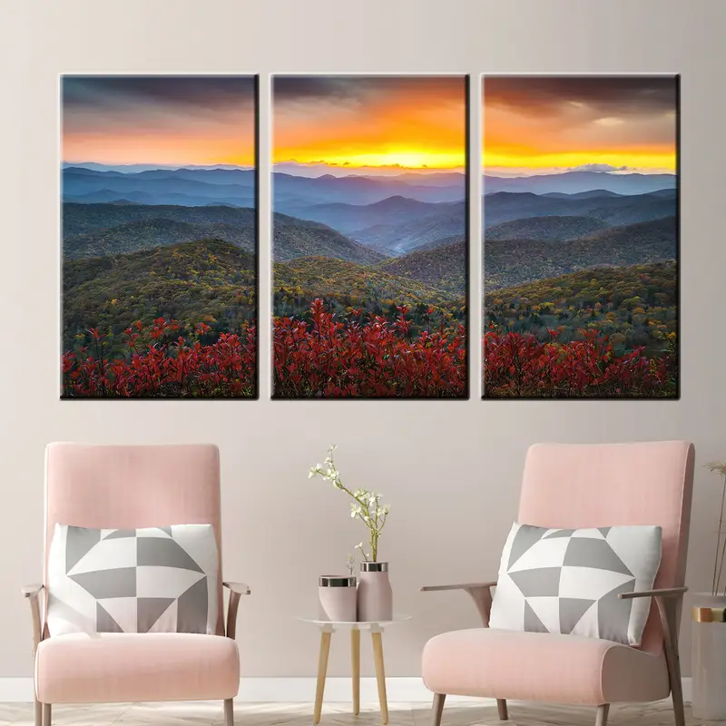 Blue Ridge Parkway, Landscape Wall Art, Mountain Wall Art, Nature Wall Art, Sunset Canvas, Sunset Landscape, Wall Art Canvas, Mountain Print - 6