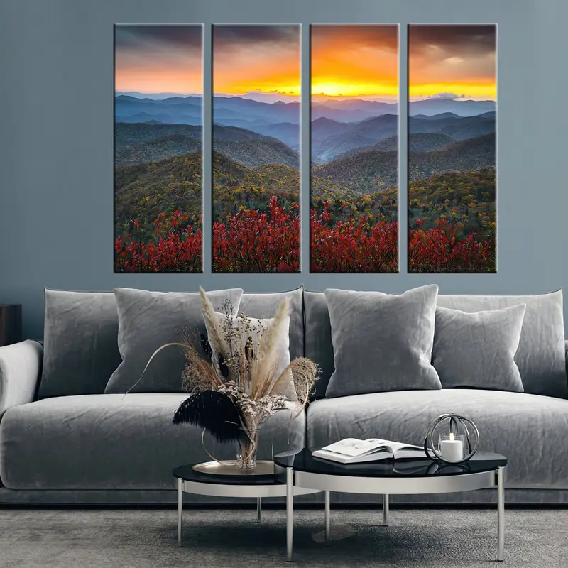 Blue Ridge Parkway, Landscape Wall Art, Mountain Wall Art, Nature Wall Art, Sunset Canvas, Sunset Landscape, Wall Art Canvas, Mountain Print - 7