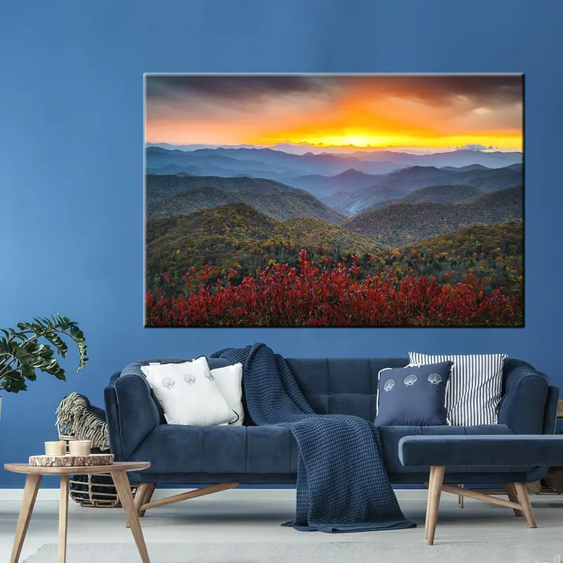 Blue Ridge Parkway, Landscape Wall Art, Mountain Wall Art, Nature Wall Art, Sunset Canvas, Sunset Landscape, Wall Art Canvas, Mountain Print - 2