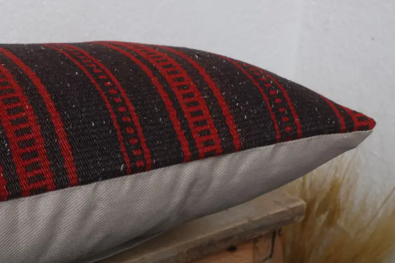 Pillow for Couch, Interior Designer Pillow, 12x24 Red Pillow Cover, Pillow Case, Ethnical Kilim Rug Pillow, Neutral Throw Cushion - 6