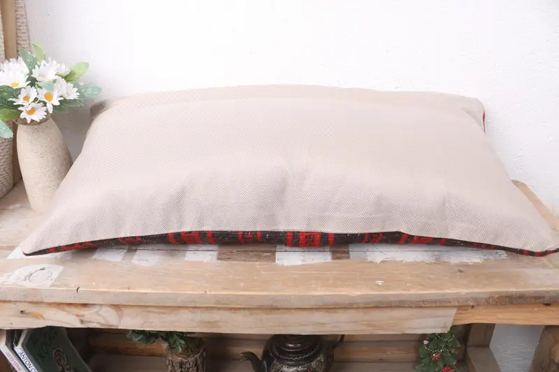 Pillow for Couch, Interior Designer Pillow, 12x24 Red Pillow Cover, Pillow Case, Ethnical Kilim Rug Pillow, Neutral Throw Cushion - 7