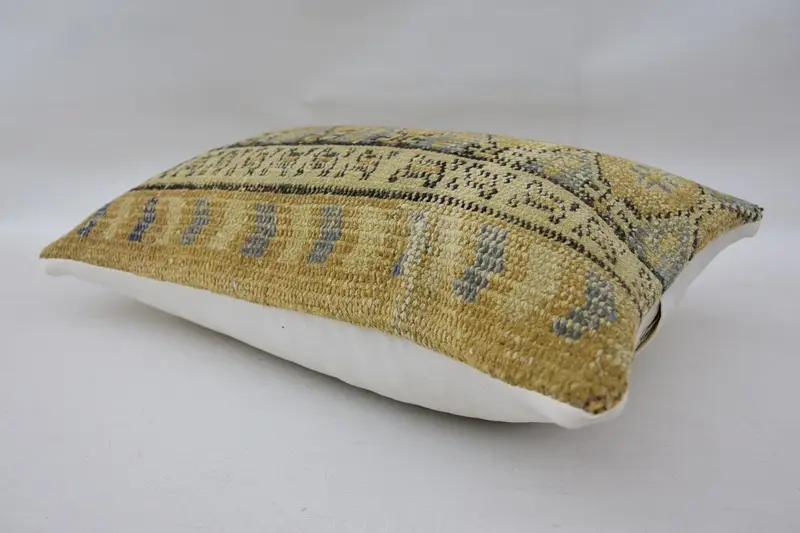 Ethnic Pillow Cover Cushion Case, Antique Pillows, Nautical Throw Pillow, Pillow, 12x20 Beige Pillow Case, Kilim Pillow, Throw Kilim Pillow - 6