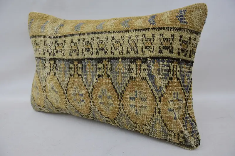 Ethnic Pillow Cover Cushion Case, Antique Pillows, Nautical Throw Pillow, Pillow, 12x20 Beige Pillow Case, Kilim Pillow, Throw Kilim Pillow - 3