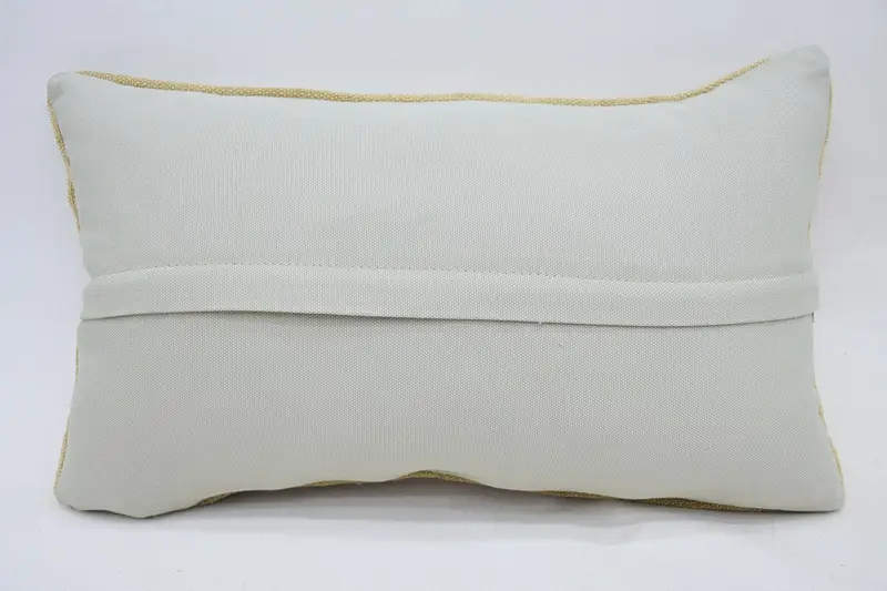 Knitted Pillow Cover, Pillow for Couch, Seat Pillow Case, 12x20 Beige Pillow Case, Kilim Pillow, Pillow Cover, Boho Pillow Sham Cover - 6