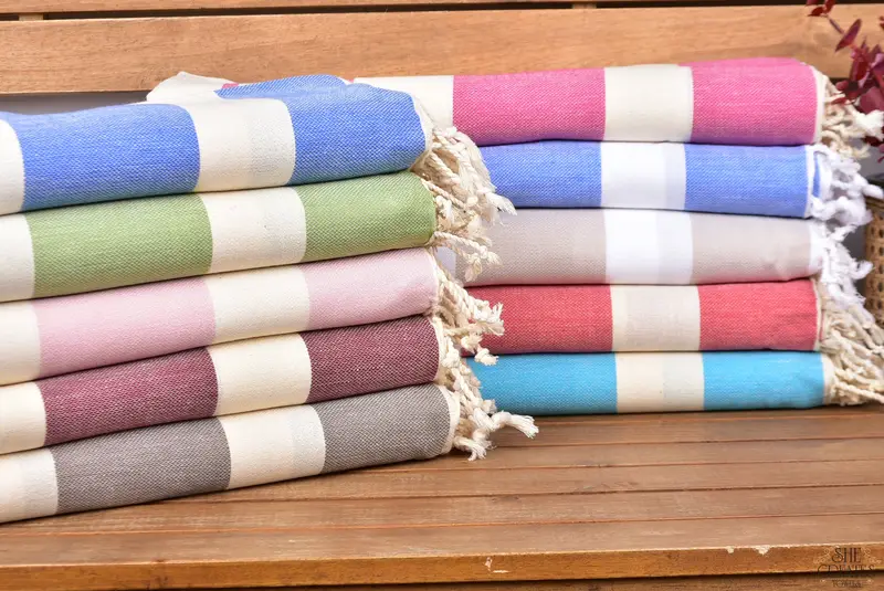 Bachelorette Gifts, Valentines Day Gift Idea, Bachelorette Beach Towel, 70x40 Cotton Striped Towel, Quick-Dry Beach Towel, Large Turkish Towel - 1