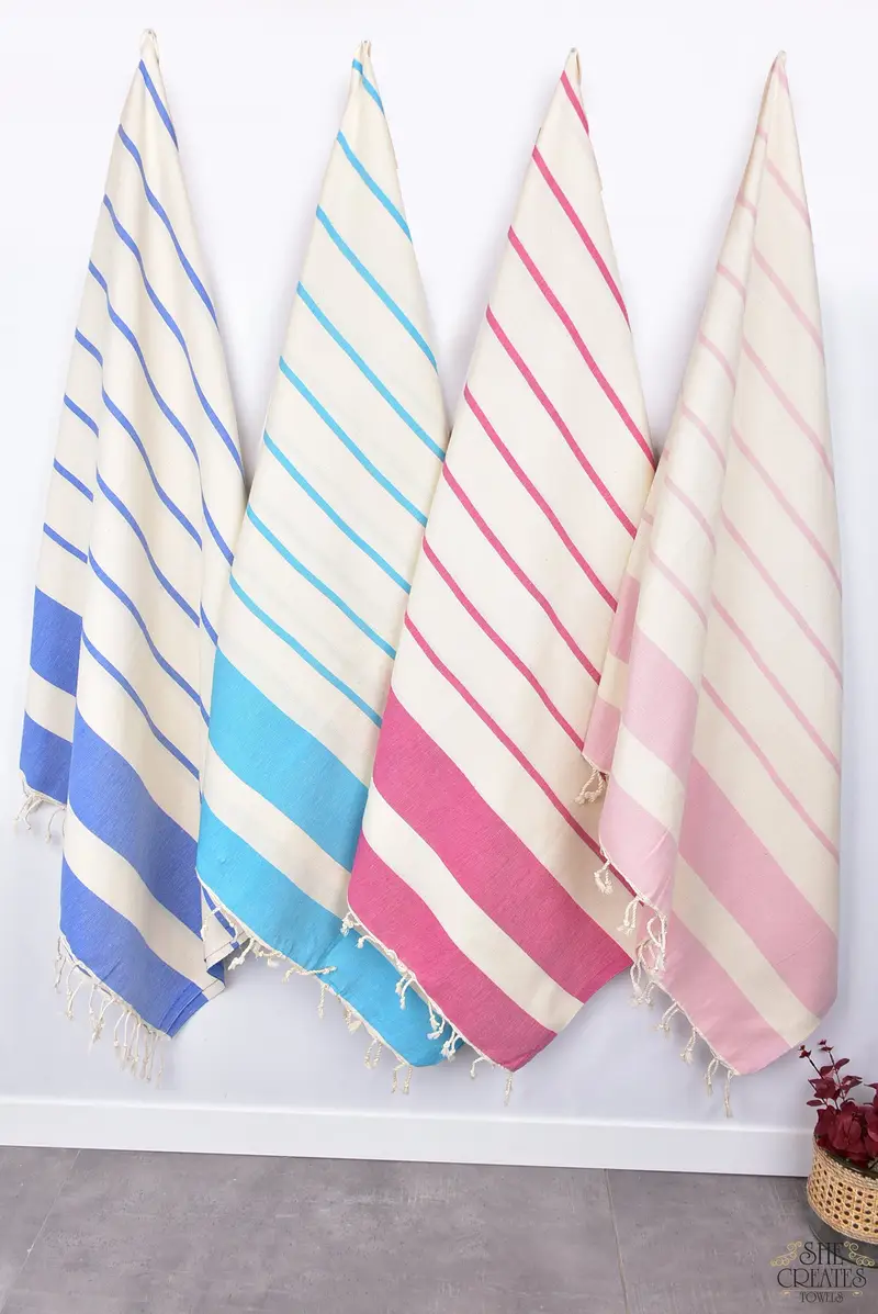 Bachelorette Gifts, Valentines Day Gift Idea, Bachelorette Beach Towel, 70x40 Cotton Striped Towel, Quick-Dry Beach Towel, Large Turkish Towel - 8