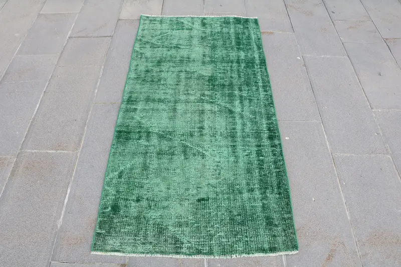 Zarif Yeşil Soyut Halı, 2,7x5,3 ft Şık Dekor