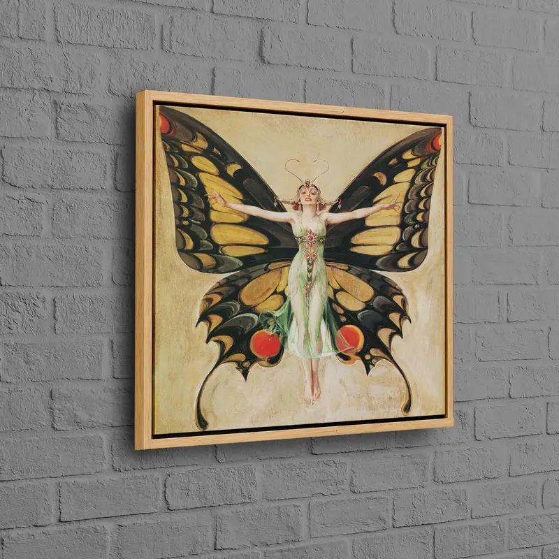 Enchanting Butterfly Fairy Canvas: Abstract Surreal Art Print