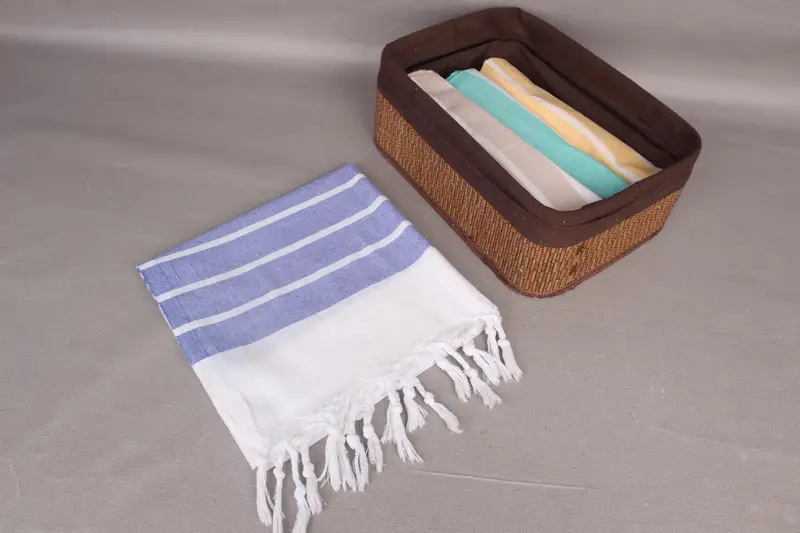Turkish Tea Towel, 40x20 Cotton Striped Towel, Gift For Him, Embroidery Towel, Baby Boy Gift, Bathroom Towels, Personalized Hand Towel, Summer Towel - 7