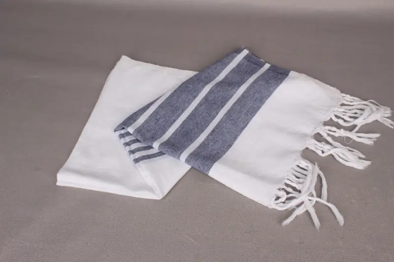 Turkish Tea Towel, 40x20 Cotton Striped Towel, Gift For Him, Embroidery Towel, Baby Boy Gift, Bathroom Towels, Personalized Hand Towel, Summer Towel - 5