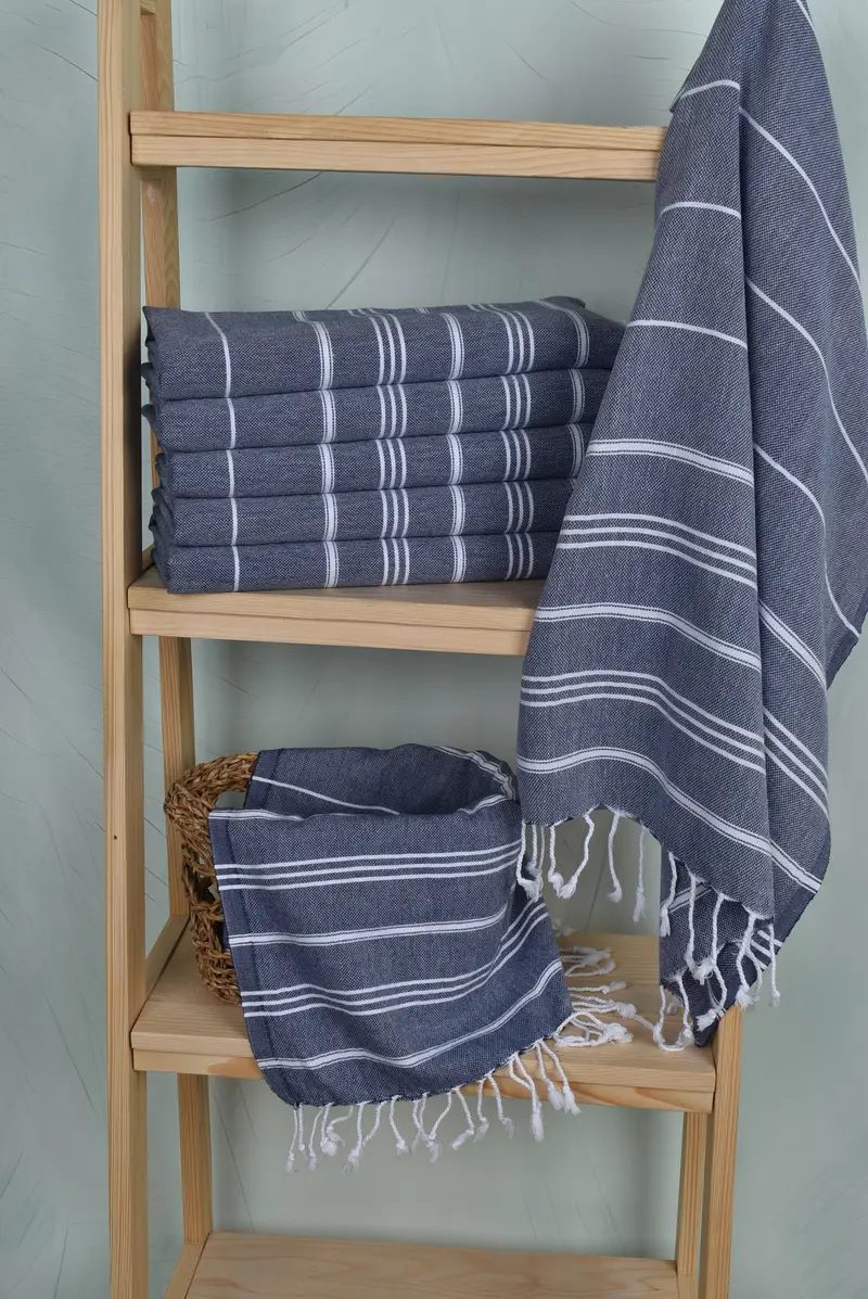 Bachelorette Party Gifts, Bathroom Towels, Personalized Hand Towel, Small Bath Towels, Guest Towel, Boyfriend Gift, 40x24 Cotton Striped Towel - 3